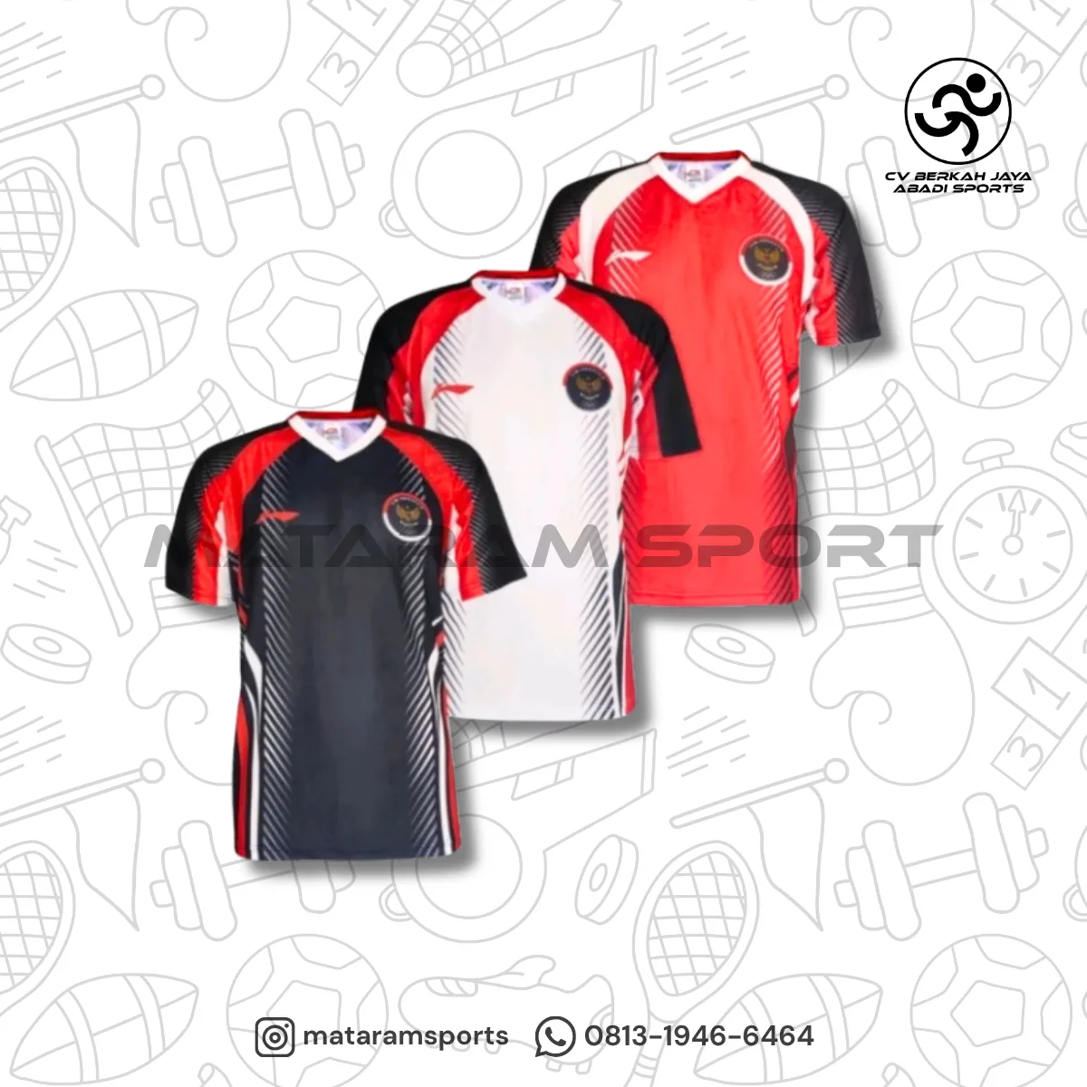 Baju / Jersey badminton Olimpiade Lokal