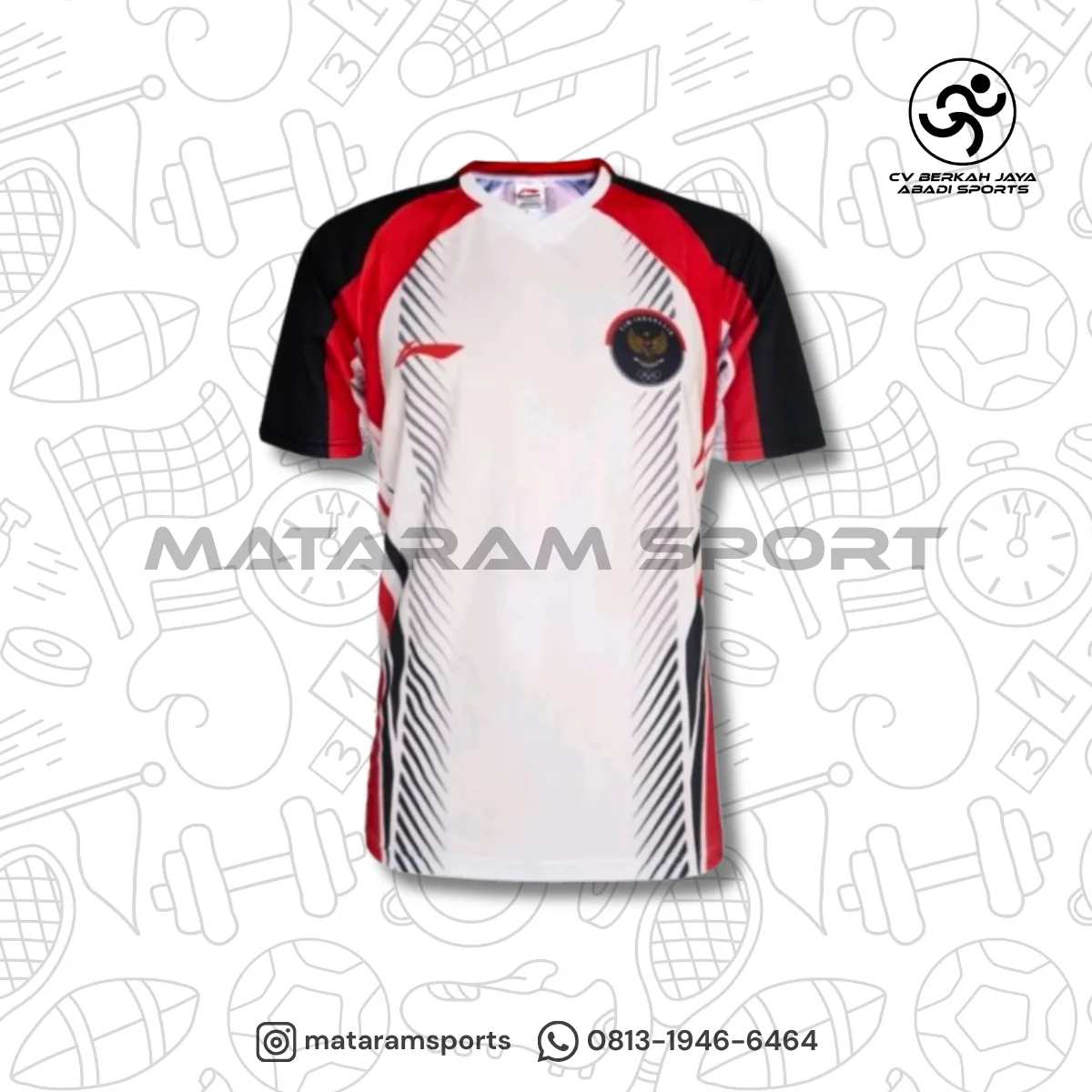 Baju / Jersey badminton Olimpiade Lokal 3