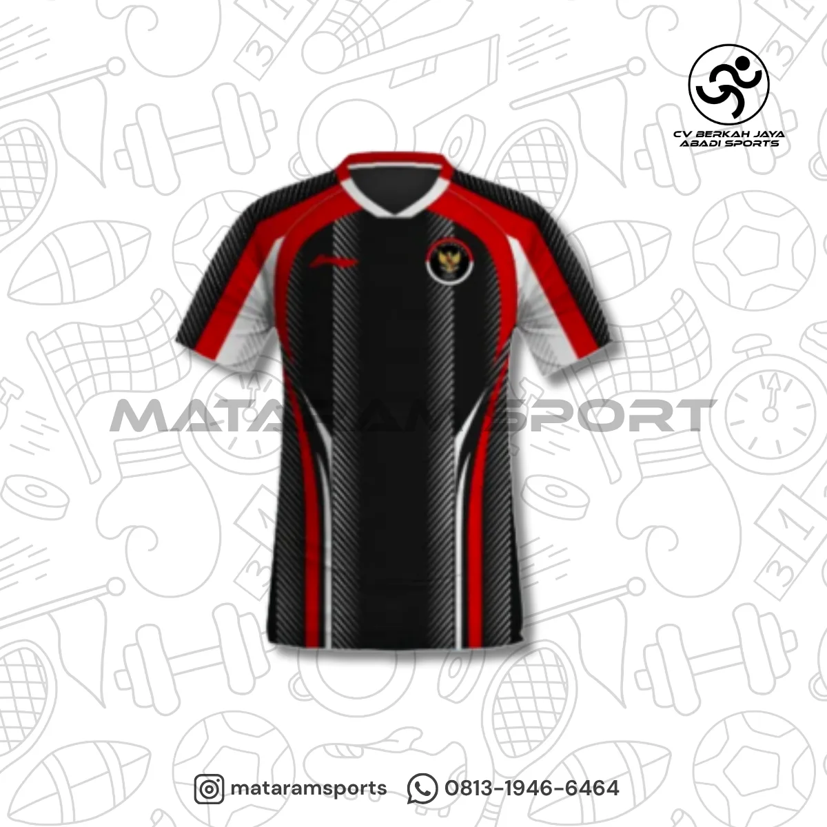 Baju / Jersey badminton Olimpiade Lokal 4
