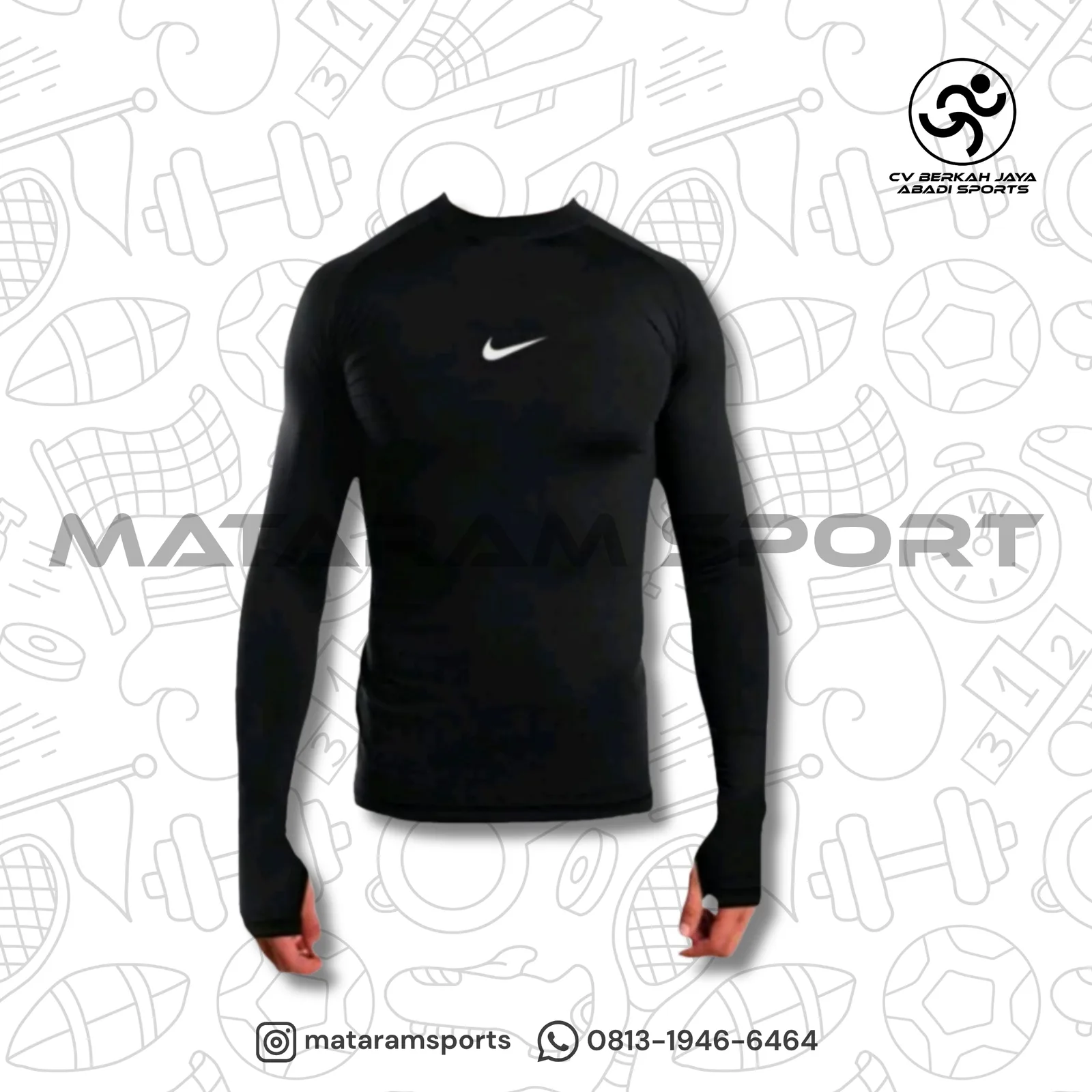 Baju Manset Baselayer Lengan Panjang