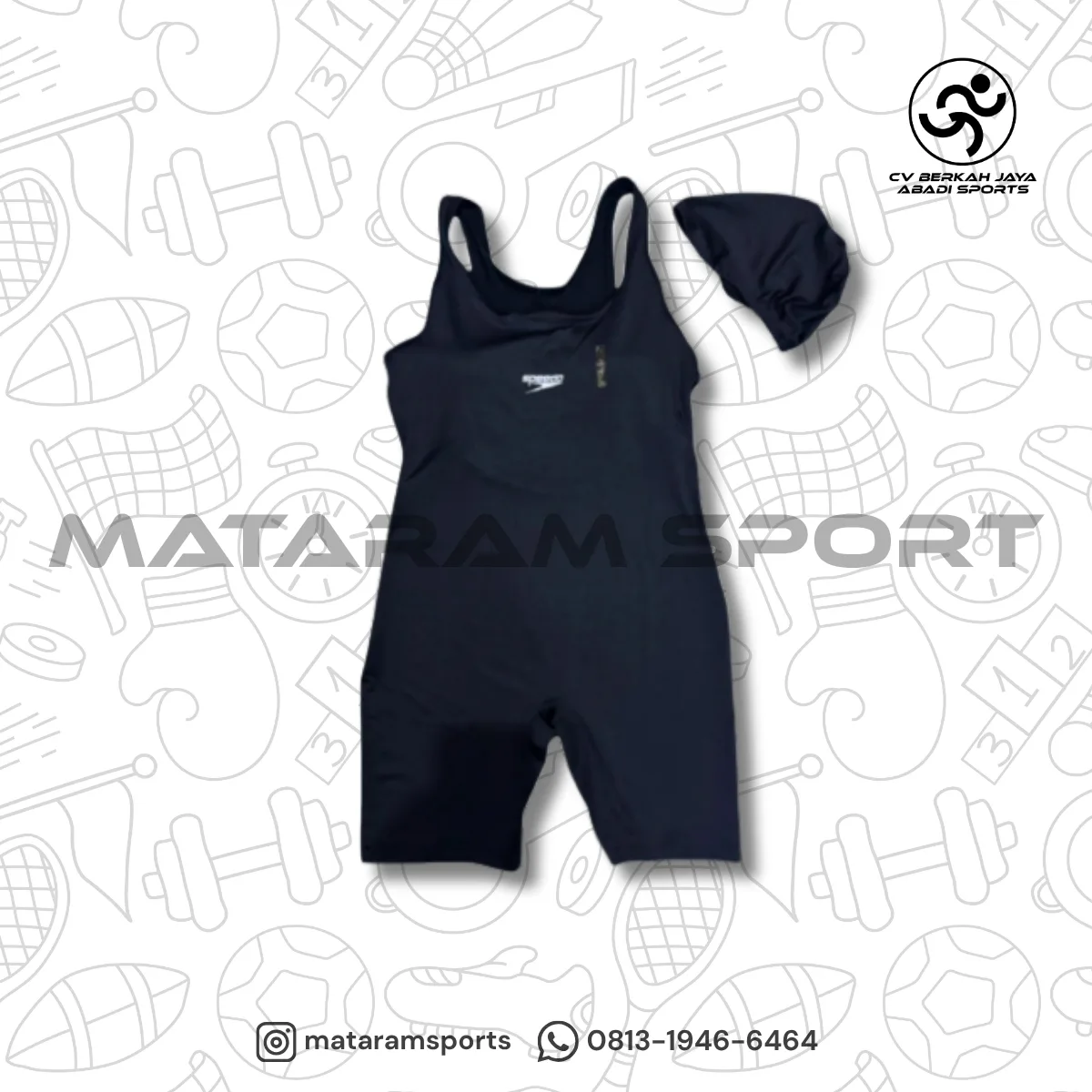 Baju Renang Wanita Speedo YCS D S02 0101 + Cup