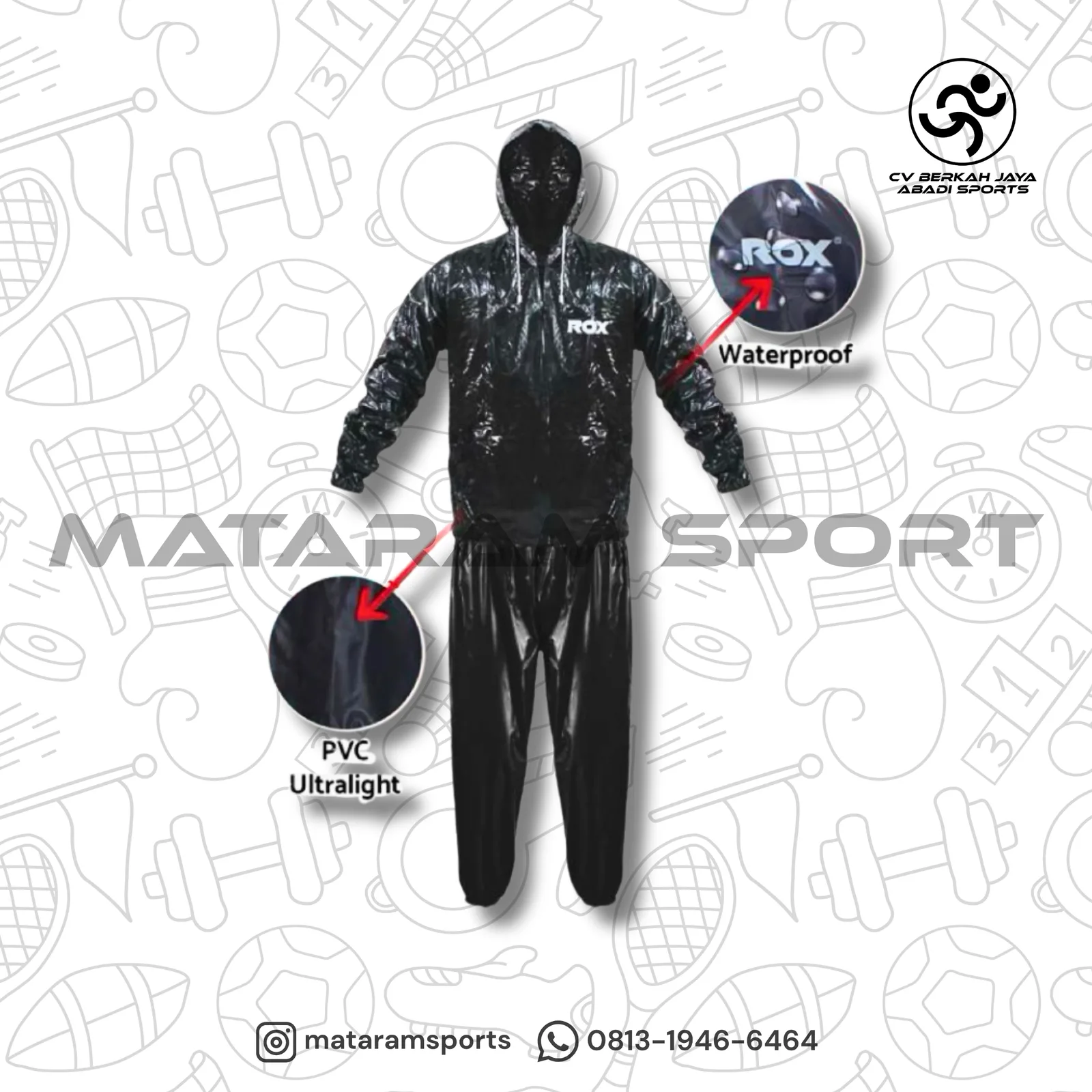 Baju Sauna Stelan ROX RSS-A2