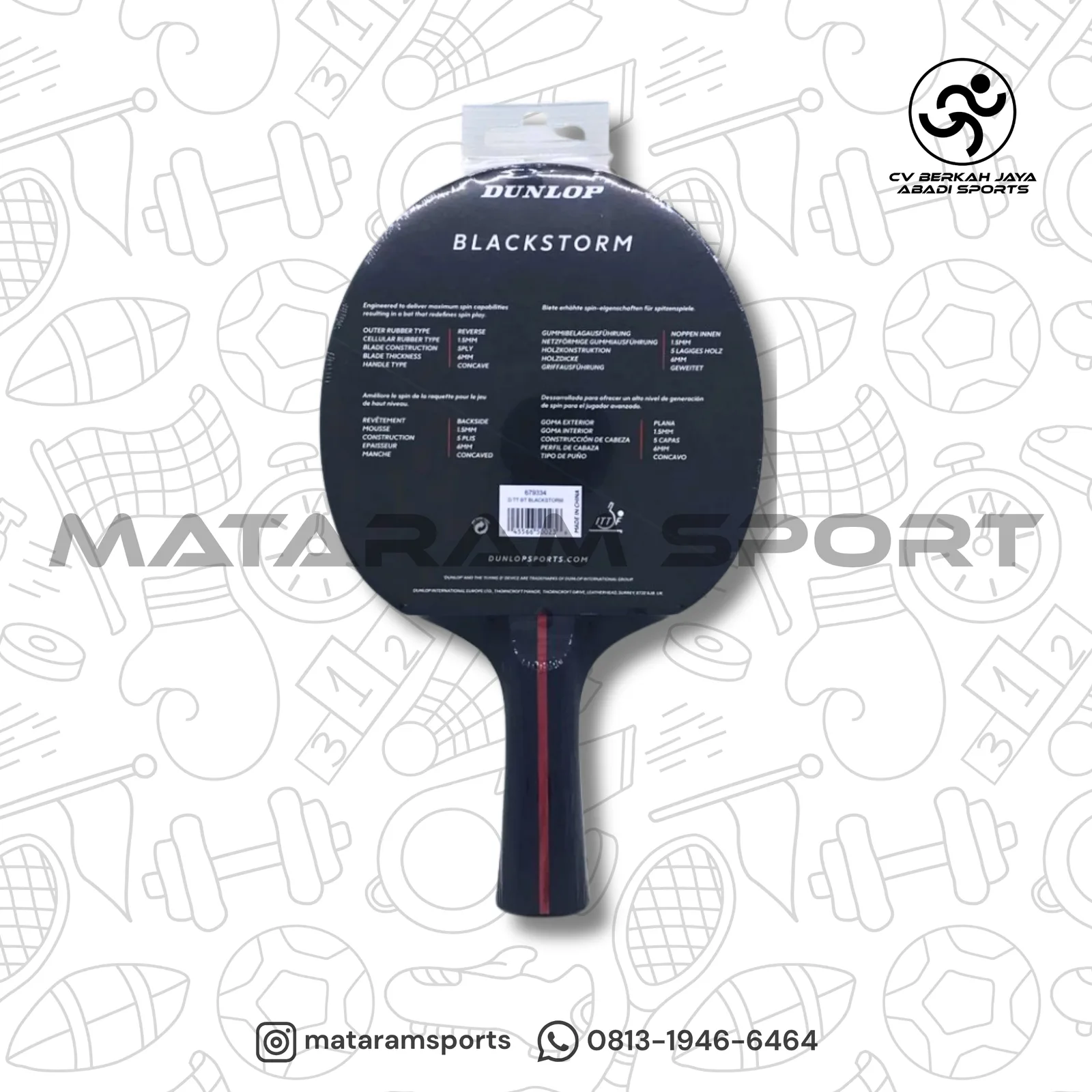 Bed Pingpong Dunlop BlackStorm 2