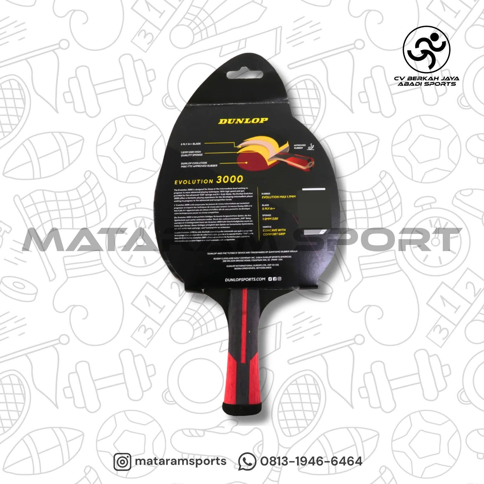 Bed Pingpong Dunlop Evolution 3000 3