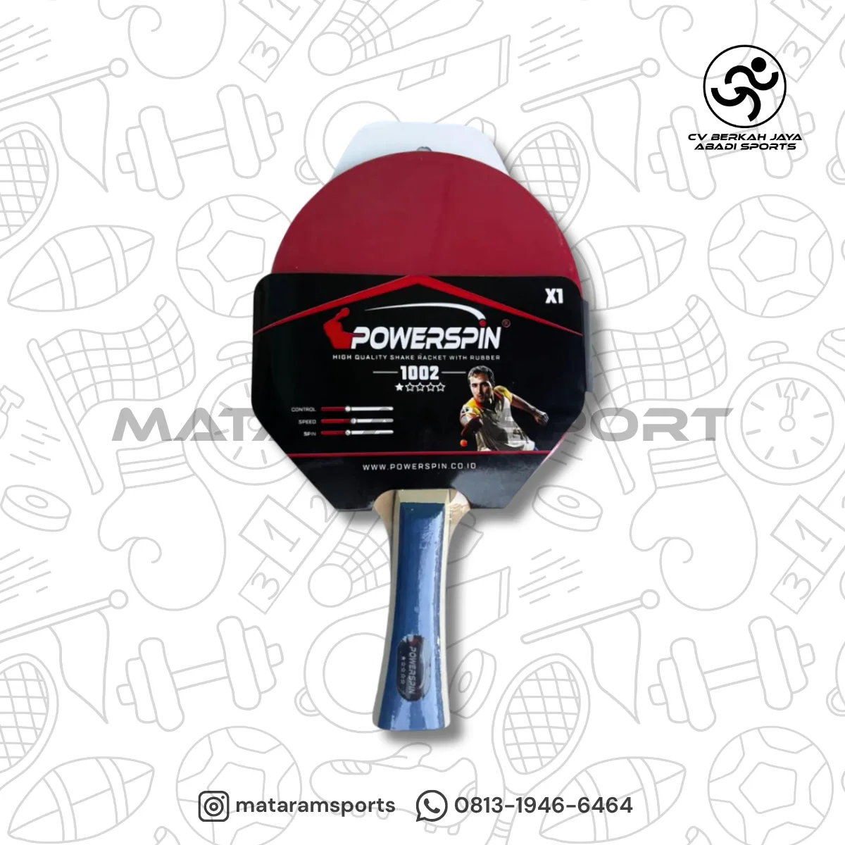 BED PINGPONG TENIS MEJA POWERSPIN 1002 - 1 STAR