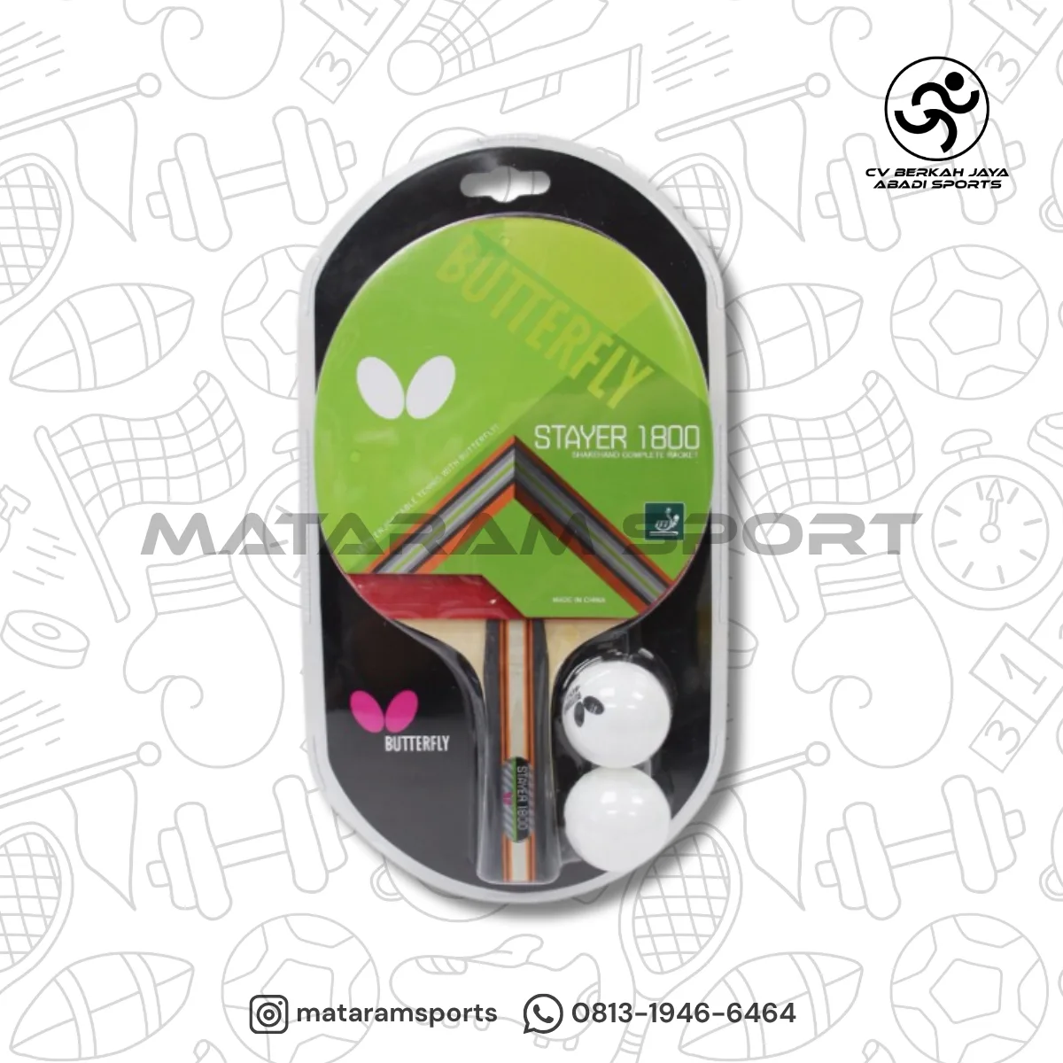 Bed Tenis Meja Butterfly Stayer 1800