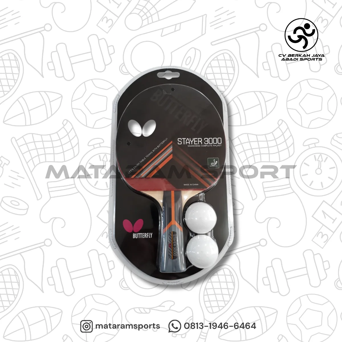 Bed Tenis Meja Butterfly Stayer 3000