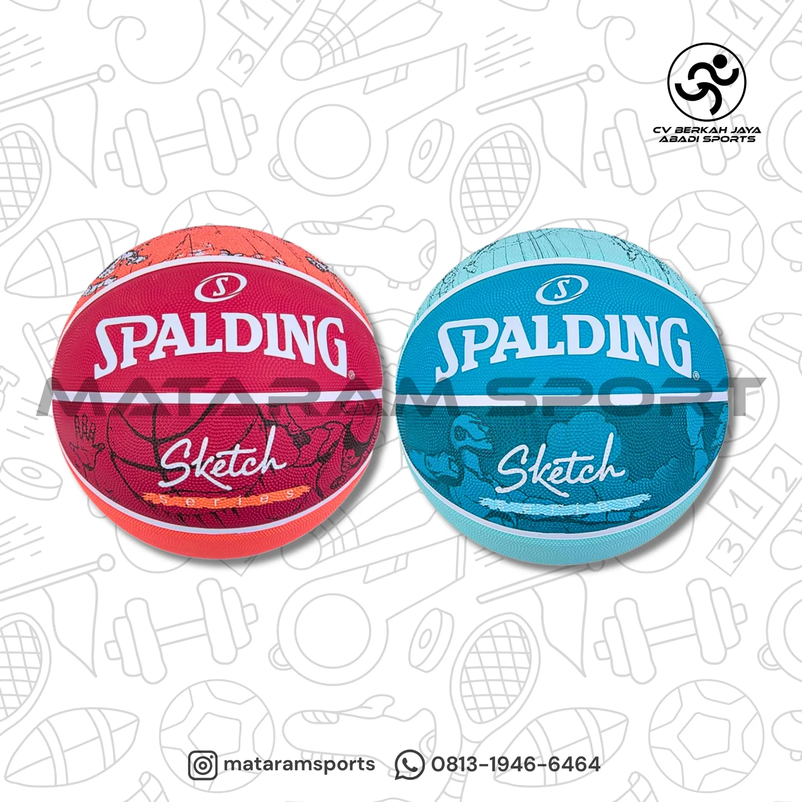 Bola Basket Spalding Sketch Size 7