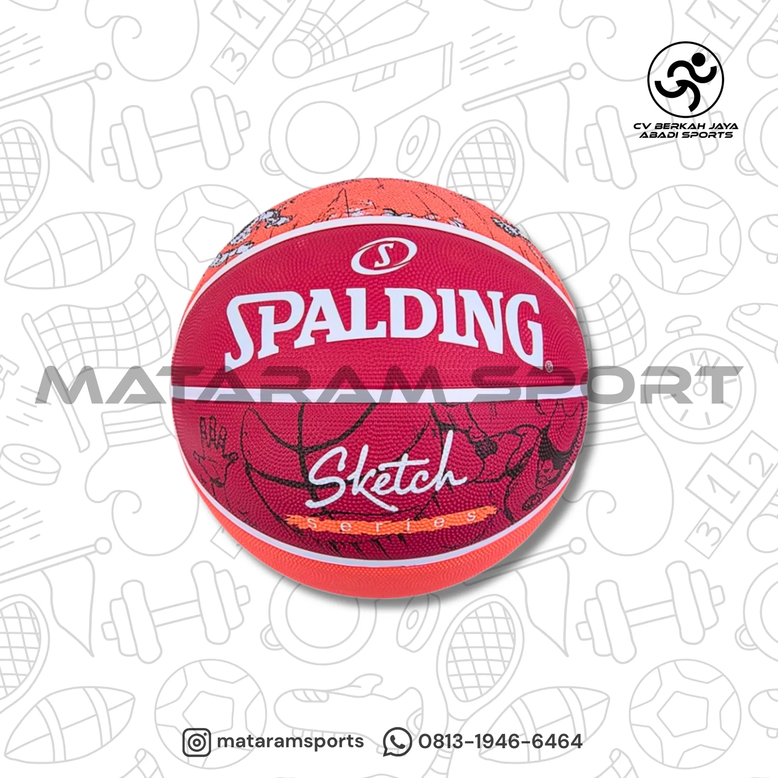 Bola Basket Spalding Sketch Size 7 2