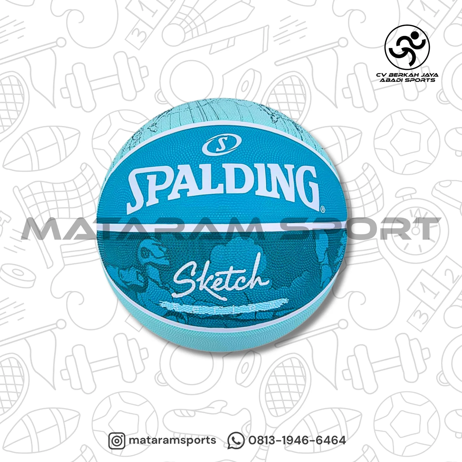 Bola Basket Spalding Sketch Size 7 3