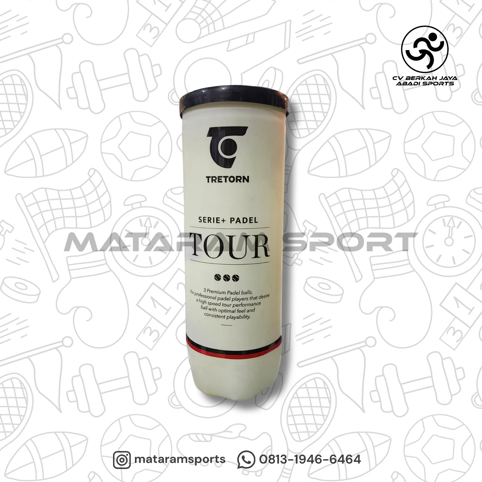 Bola Padel Tretorn Serie+ Padel Tour Isi 3