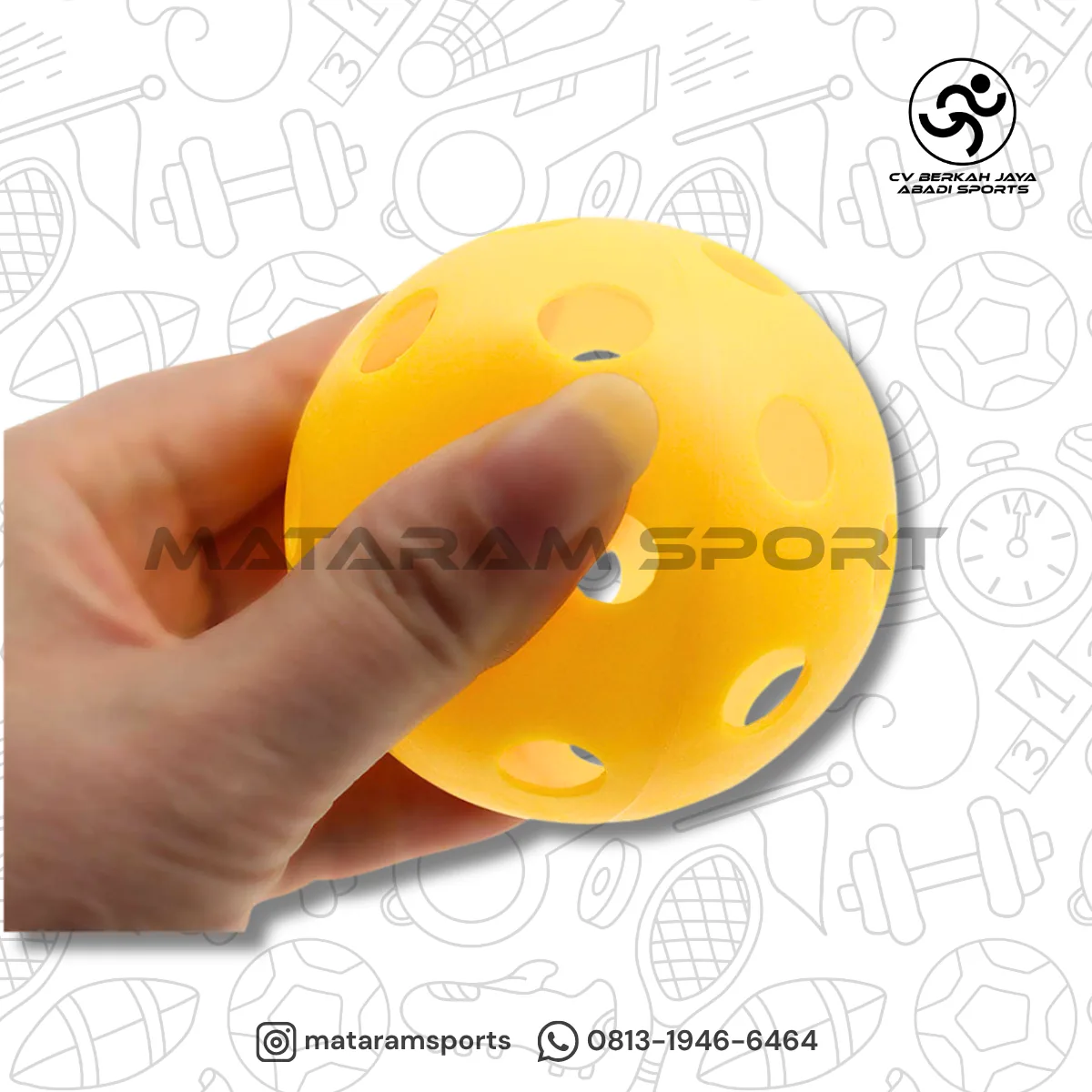 Bola Pickleball Odea 26 lubang 72mm 3