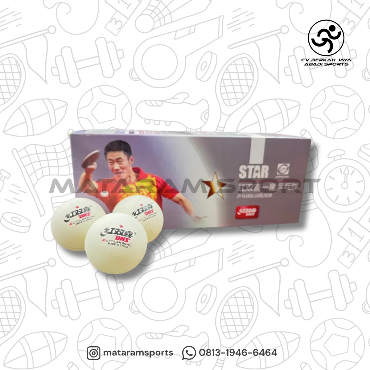Bola Pingpong DHS 1 star