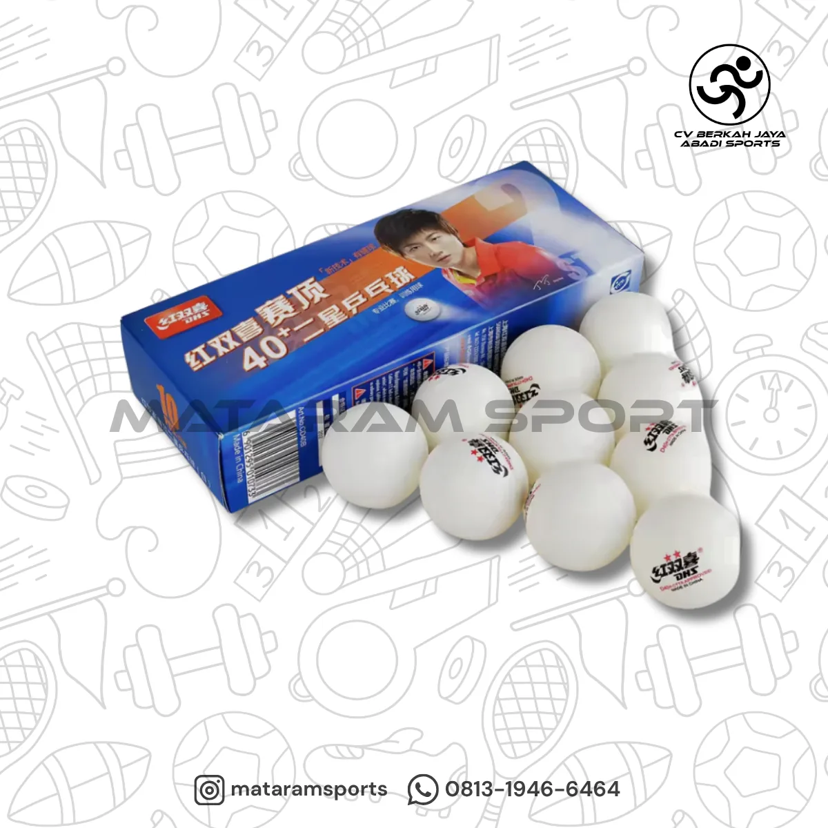 Bola Pingpong DHS 2 star 40+