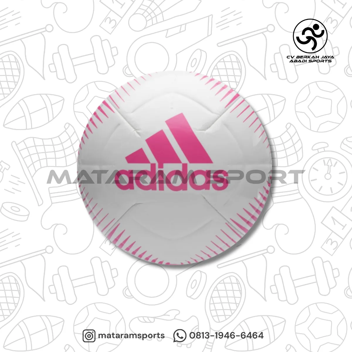 Bola Sepak Adidas EPP II Club - Solar Pink/White