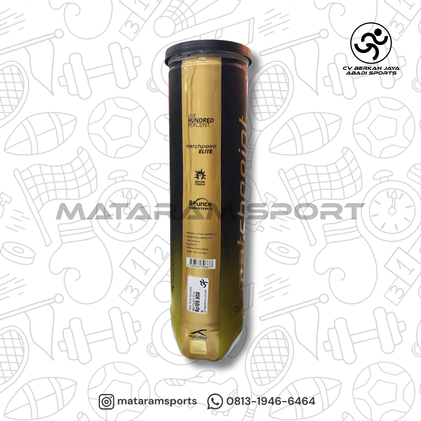 Bola Tenis Hundred Matchpoint Elite Isi 4 2