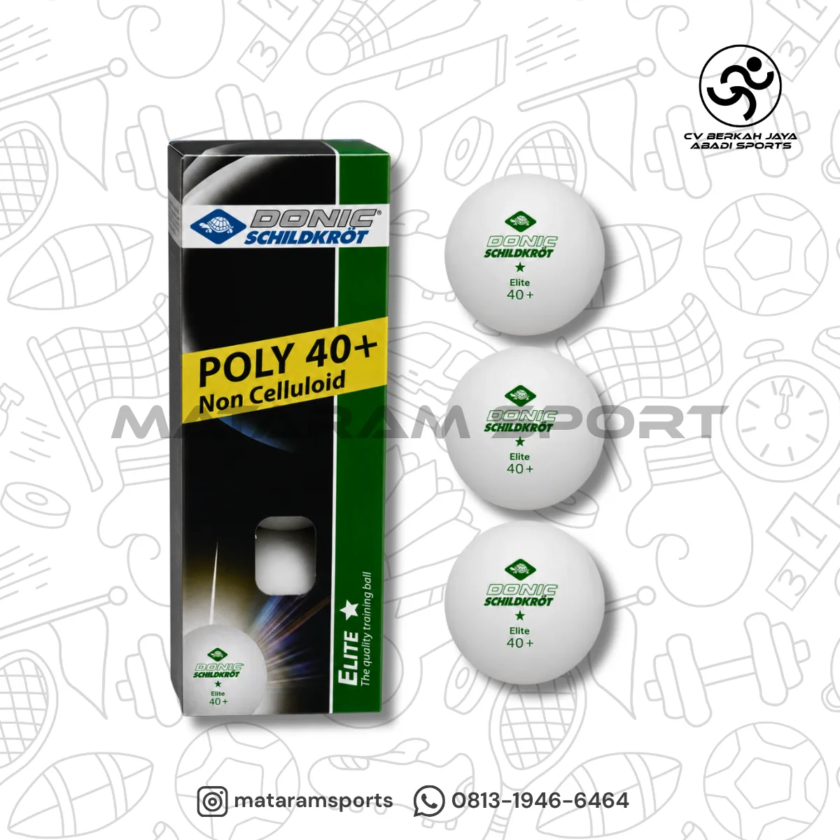 Bola Tenis Meja Donic Schildkröt Elite 40+