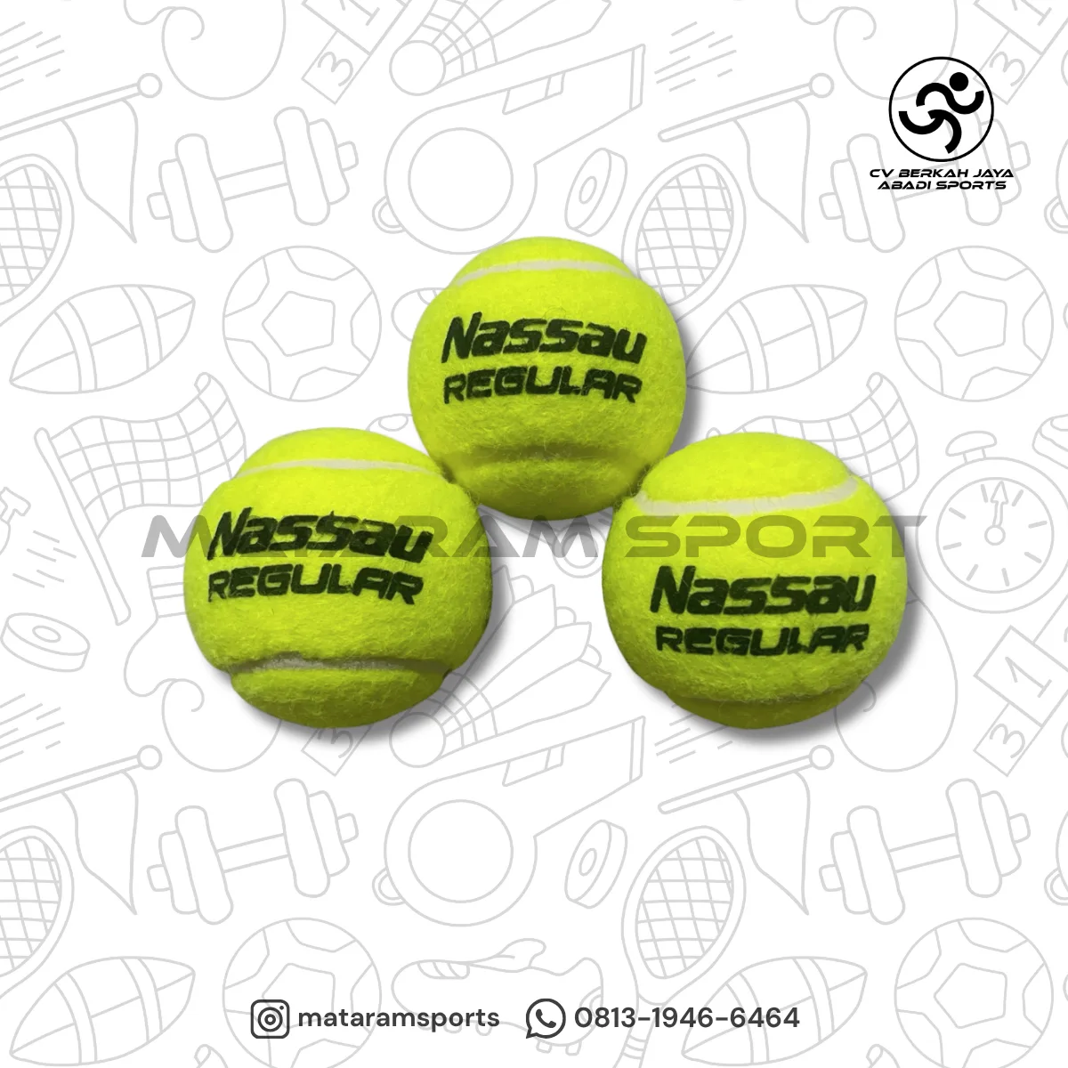 Bola Tenis Nassau Regular (Satuan)