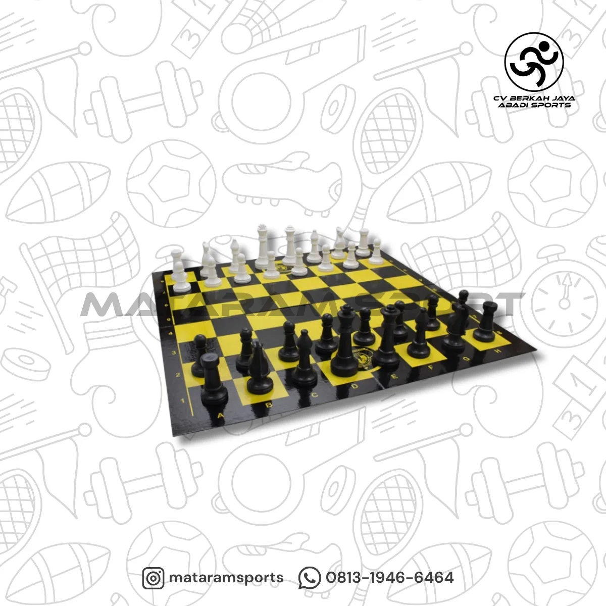 Catur Plastik ROX Percasi Papan Lipat 4 Tas 1 Set 3