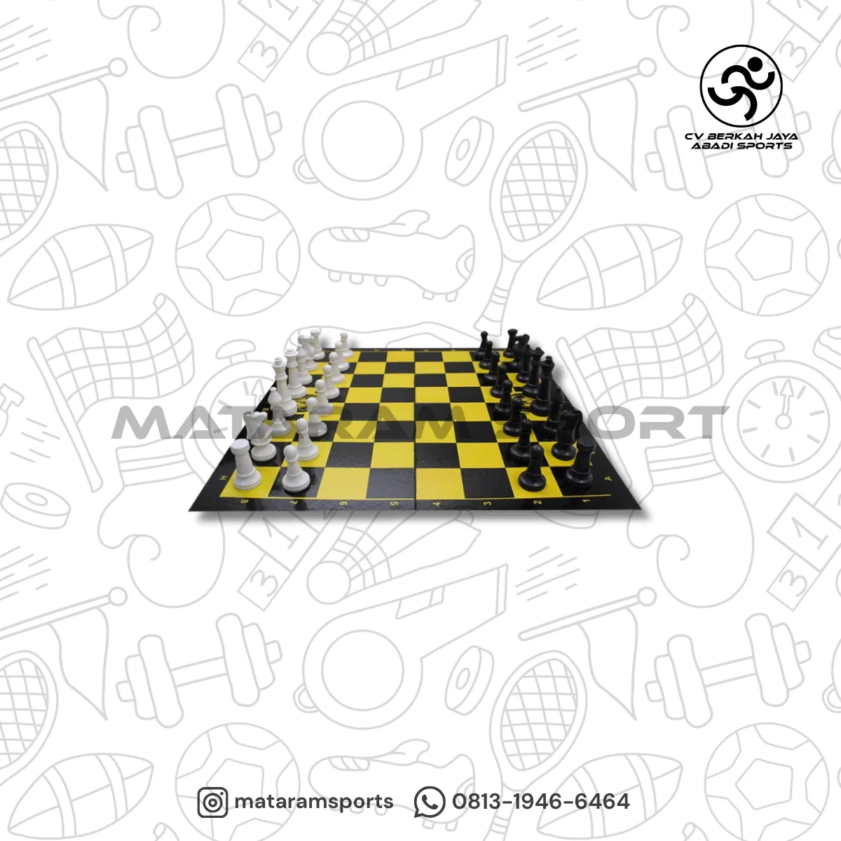 Catur Plastik ROX Percasi Papan Lipat 4 Tas 1 Set 4
