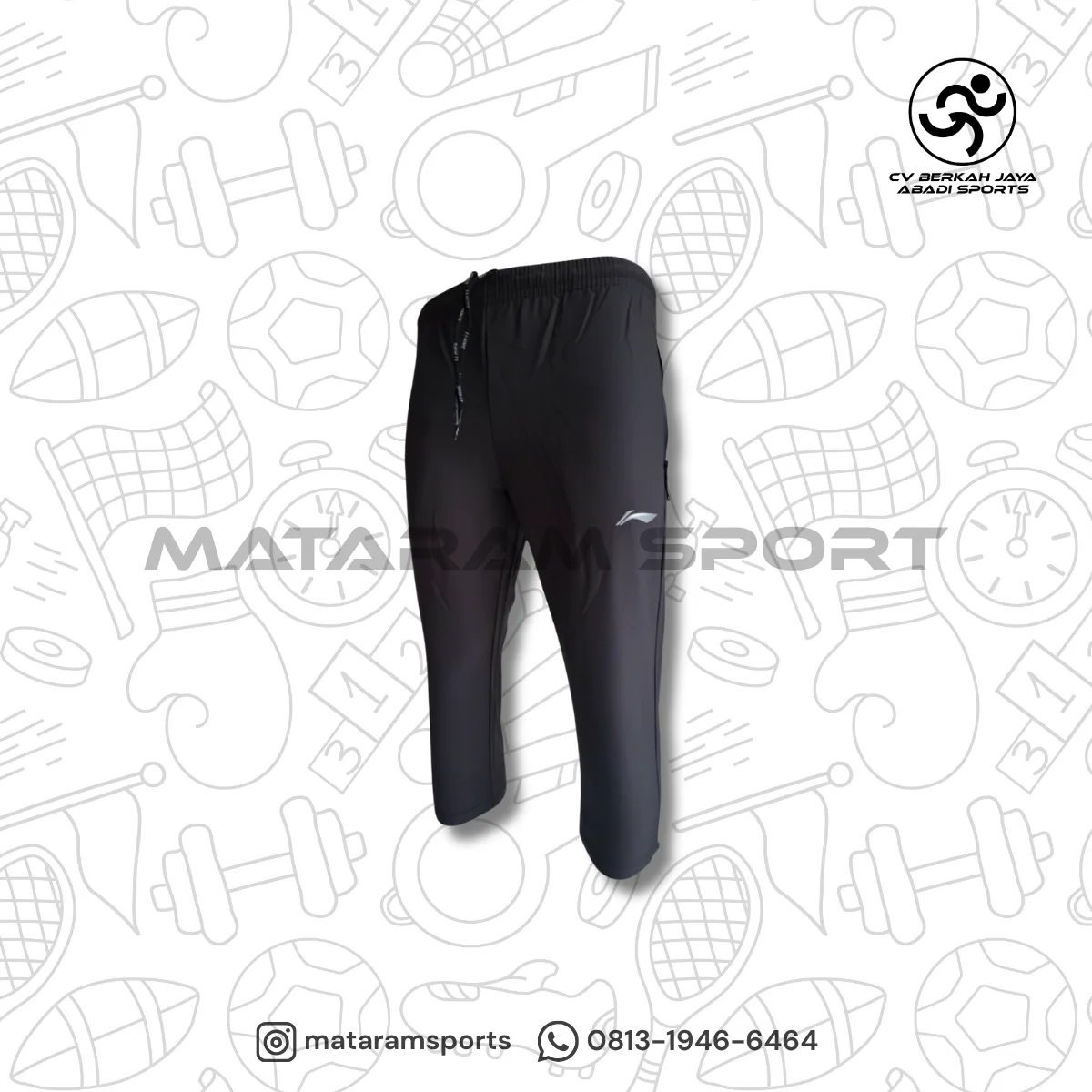 Celana Li-Ning 3/4 Activeluxe Mid-Calf Joggers AKQS431 3