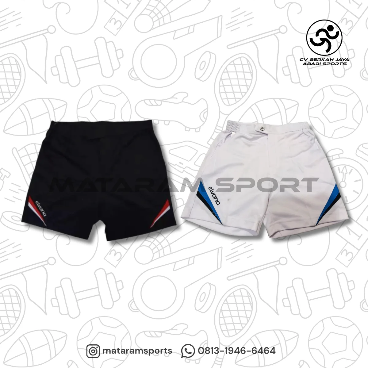 Celana Pendek Elvana / Celana Badminton Elvana