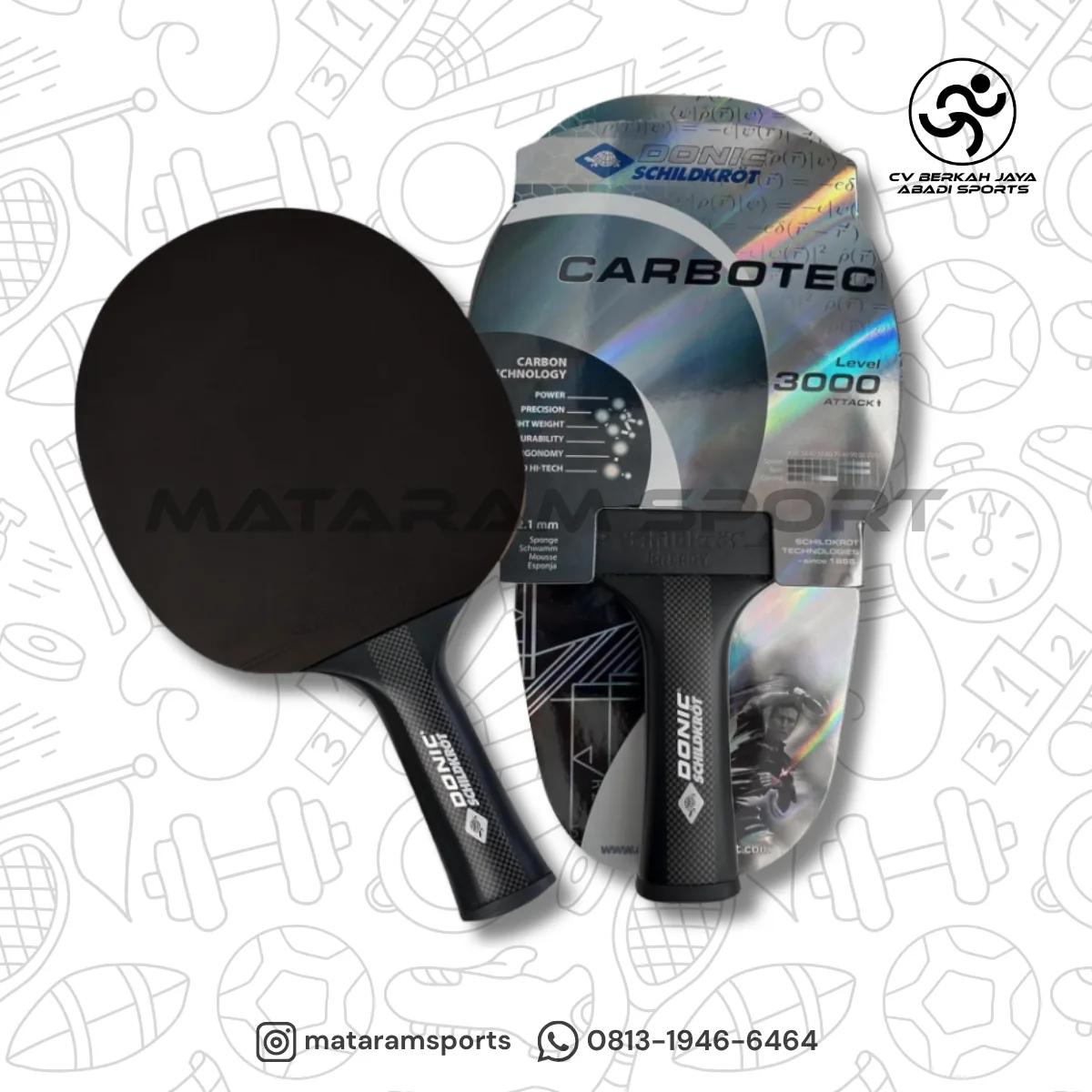 Donic Carbotec 3000 Table Tennis Bed