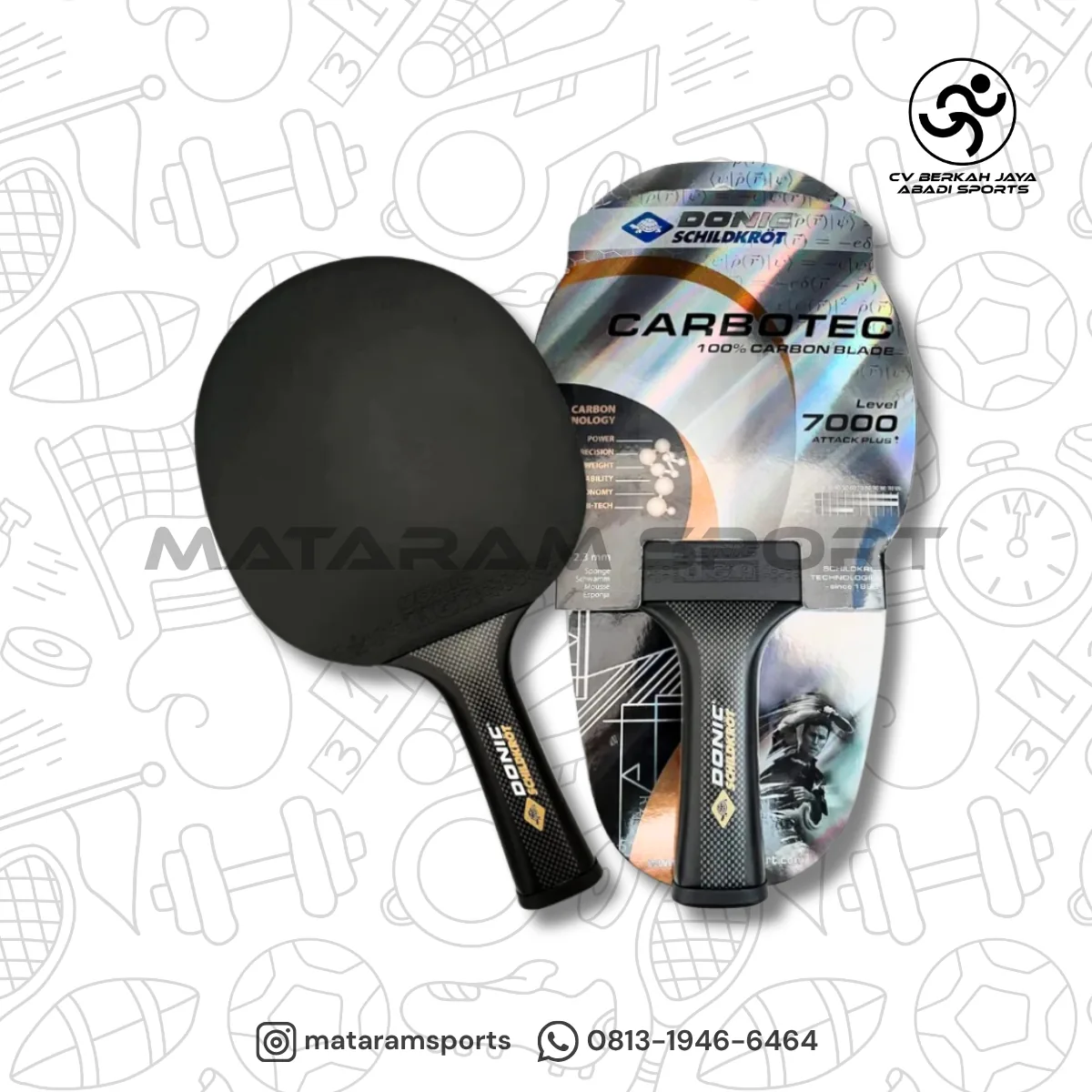 Donic Carbotec 7000 Table Tennis Bed 2