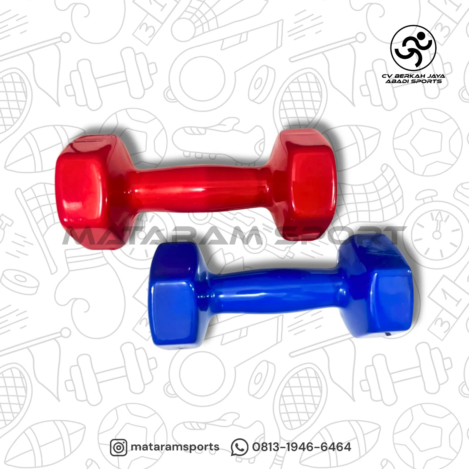 Dumbbell Vinyl ROX 1 Kg - 5 Kg 5