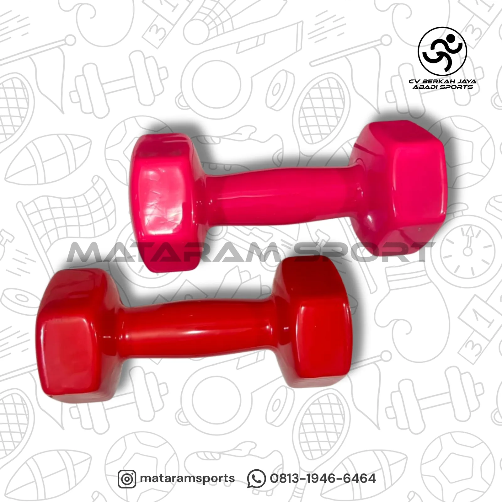 Dumbbell Vinyl ROX 1 Kg - 5 Kg 6