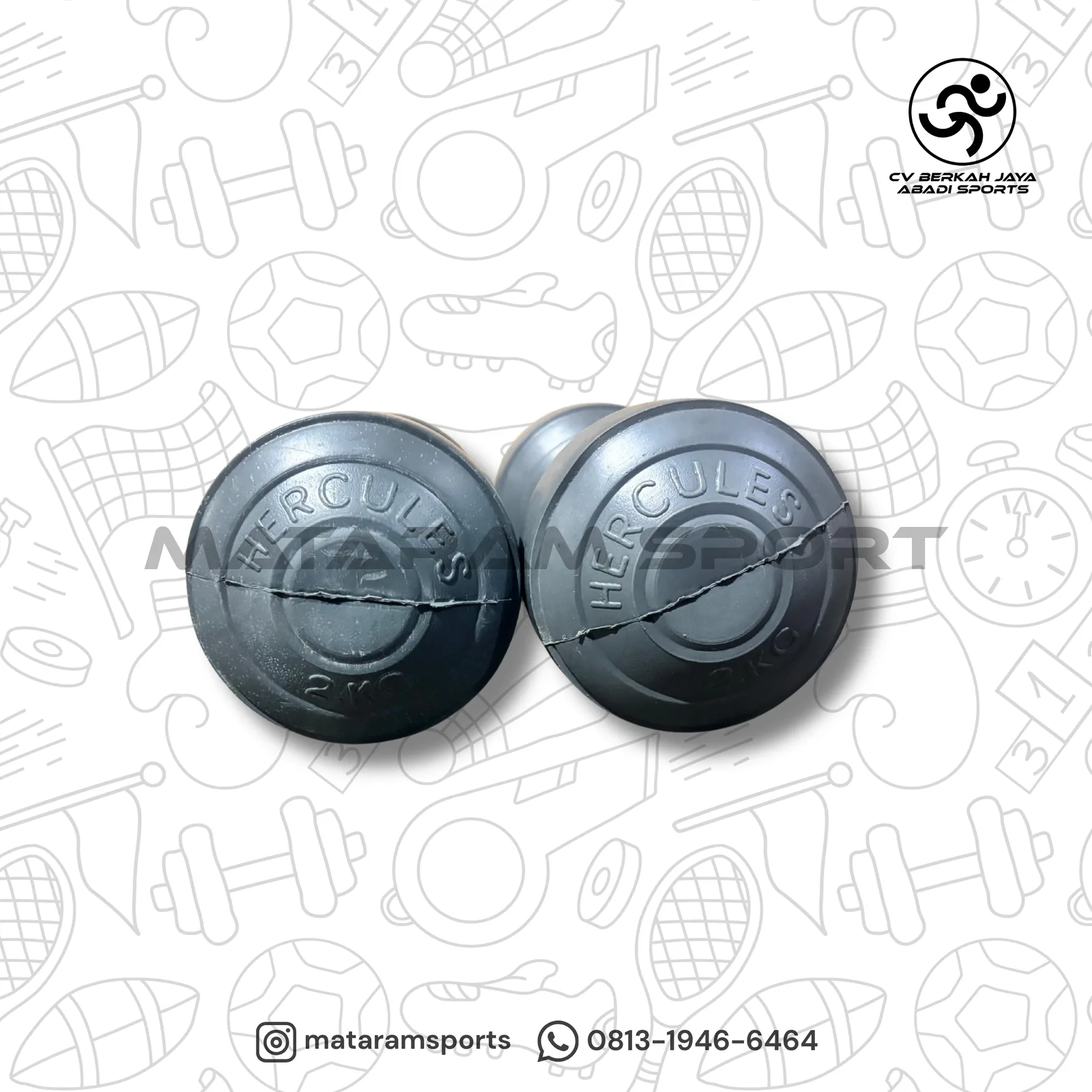 Dumbel Plastik Hercules 1 Kg - 10 Kg 3
