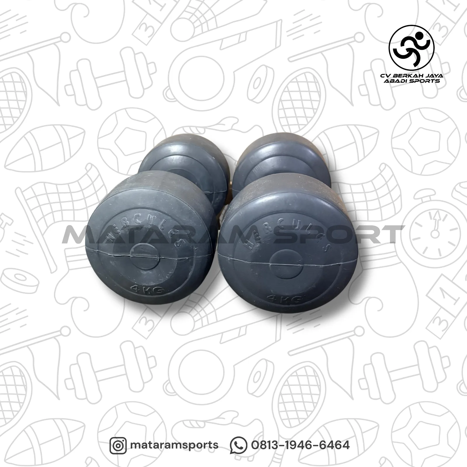 Dumbel Plastik Hercules 1 Kg - 10 Kg 5