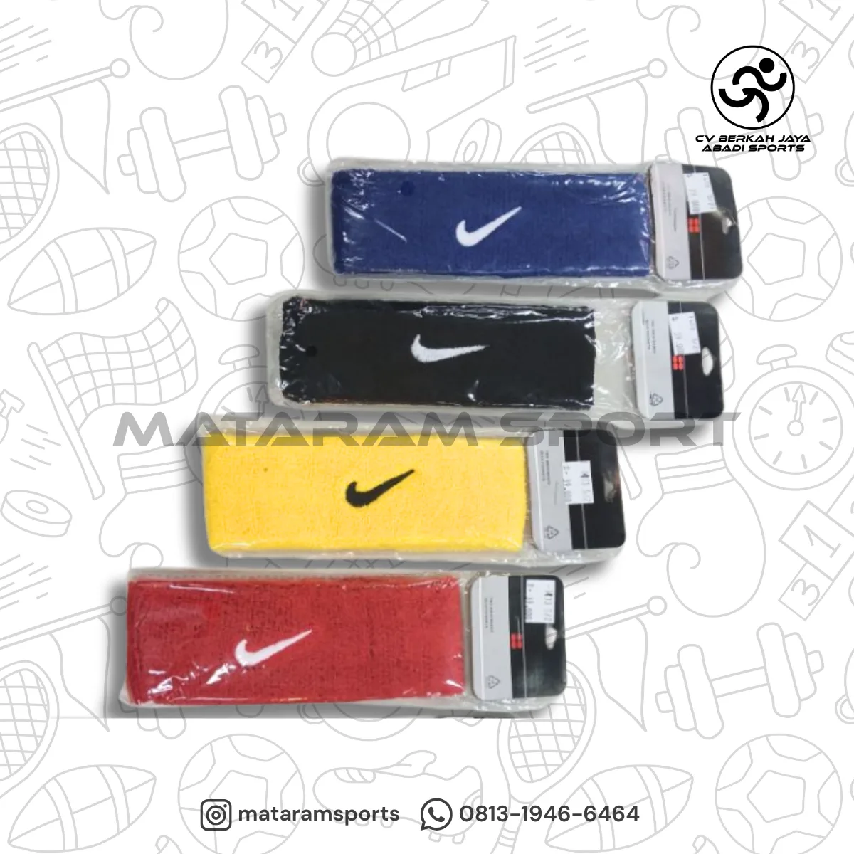 Headband Nike Ikat Kepala Olahraga Lokal