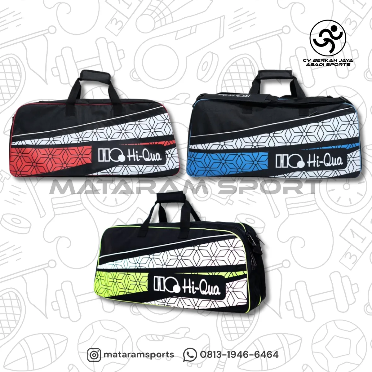 Hi-Qua Vertic Tas Raket Badminton Rit 2