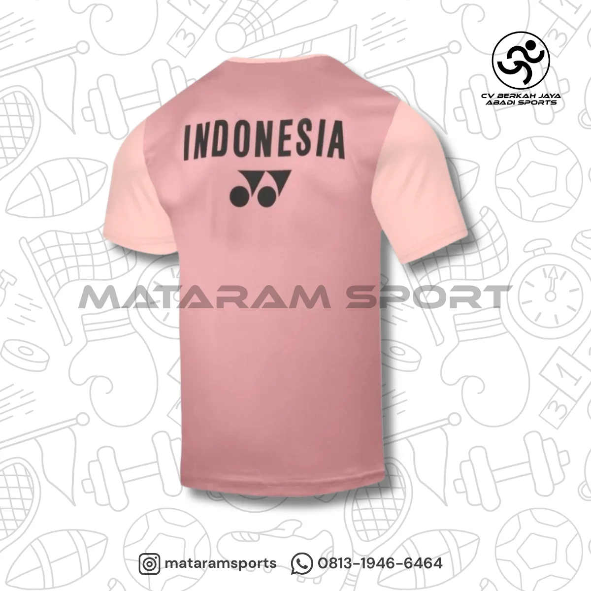 Kaos Badminton Yonex Player Jersey Indonesian Open 2025 YOB 25162 EX - PEARL ROSE 2