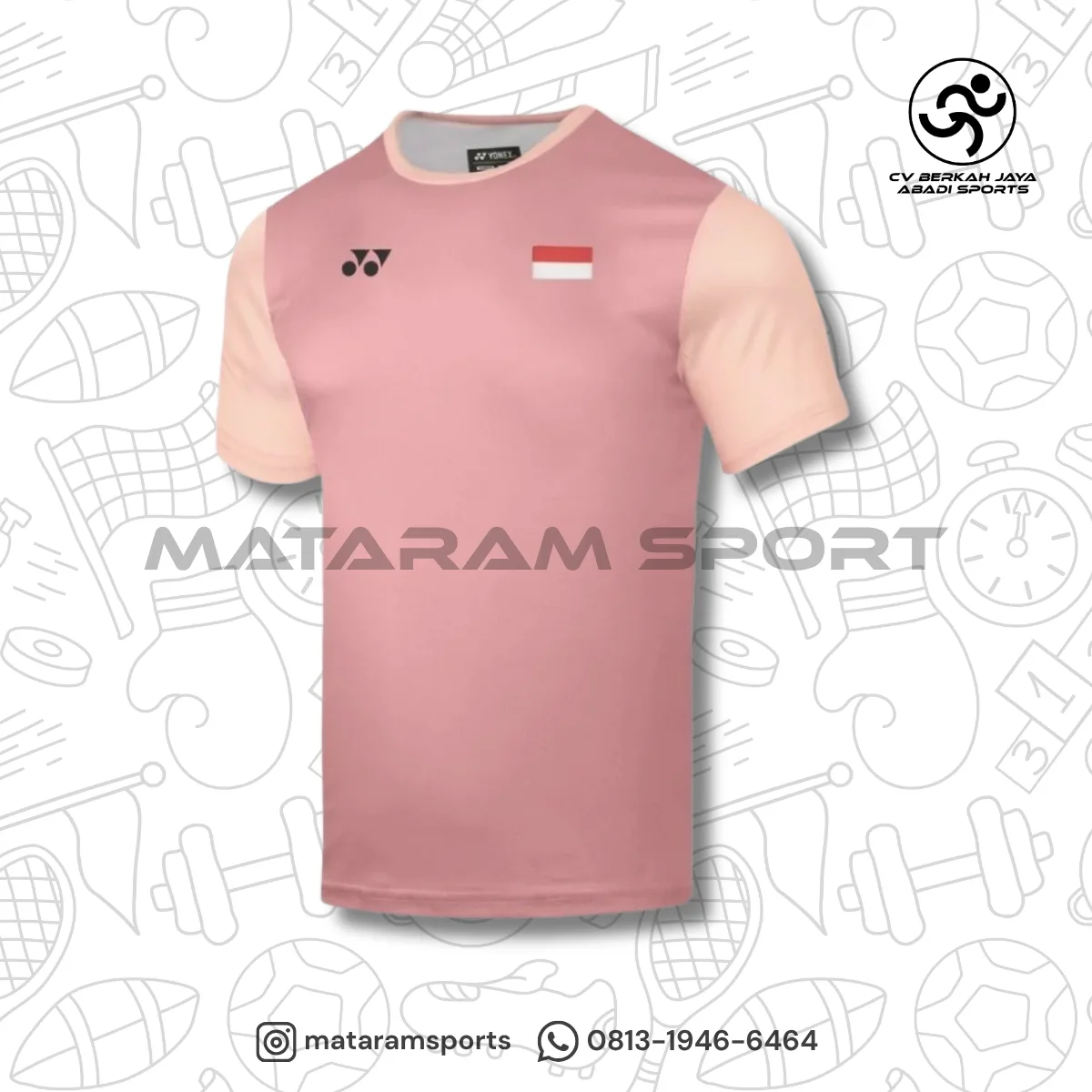 Kaos Badminton Yonex Player Jersey Indonesian Open 2025 YOB 25162 EX - PEARL ROSE