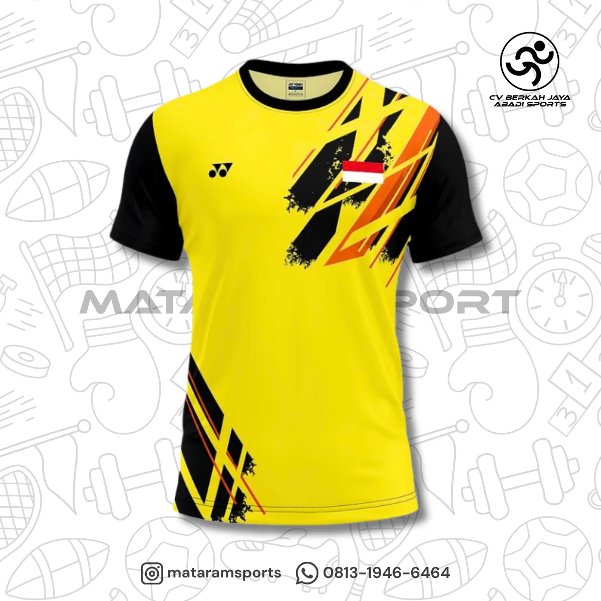 KAOS/JERSEY YONEX FOR BADMINTON PLAYER RM 2464 INDO MASTER 2023-BLACK 4