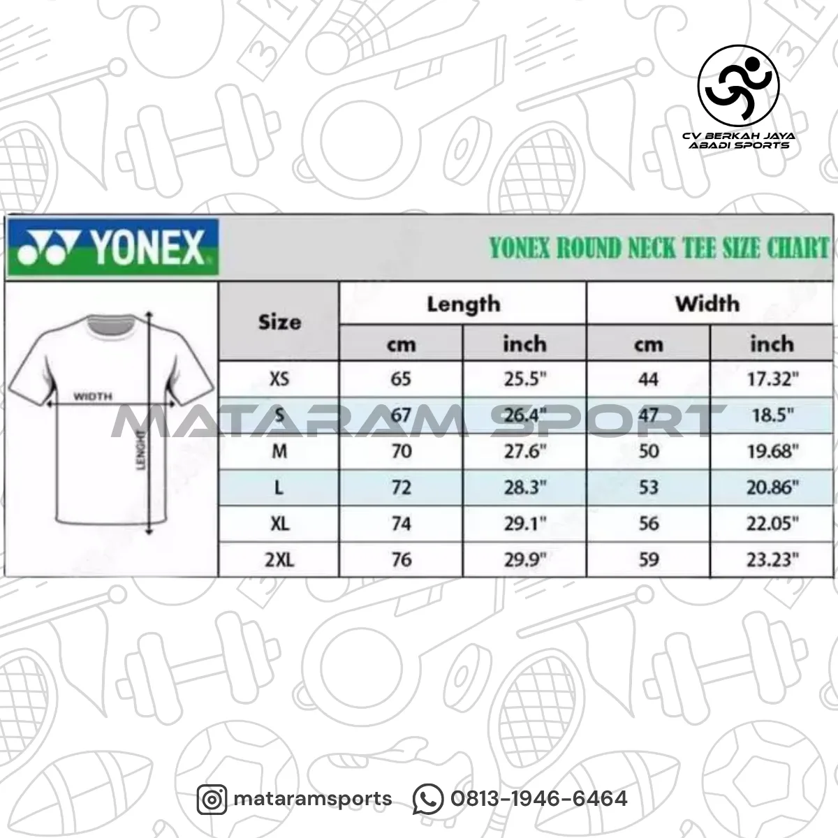 Kaos Jersey YONEX Round Neck T-Shirt RM-P061-2863- Easy4-S 3