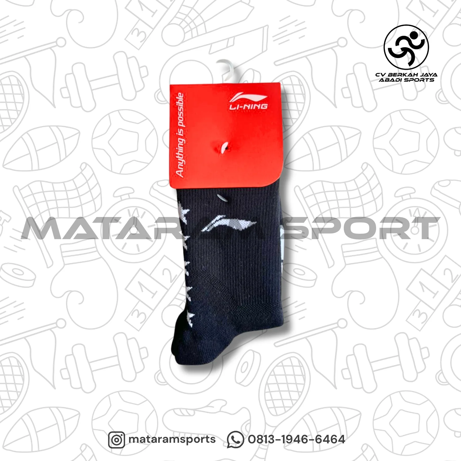 Kaos Kaki Li-Ning Socks AWLQ109-4 2