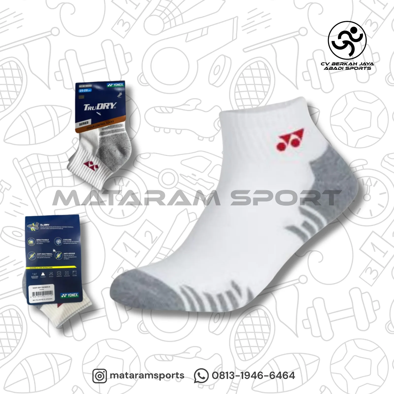 Kaos Kaki Yonex TruDRY Ankle CMZID-S 3