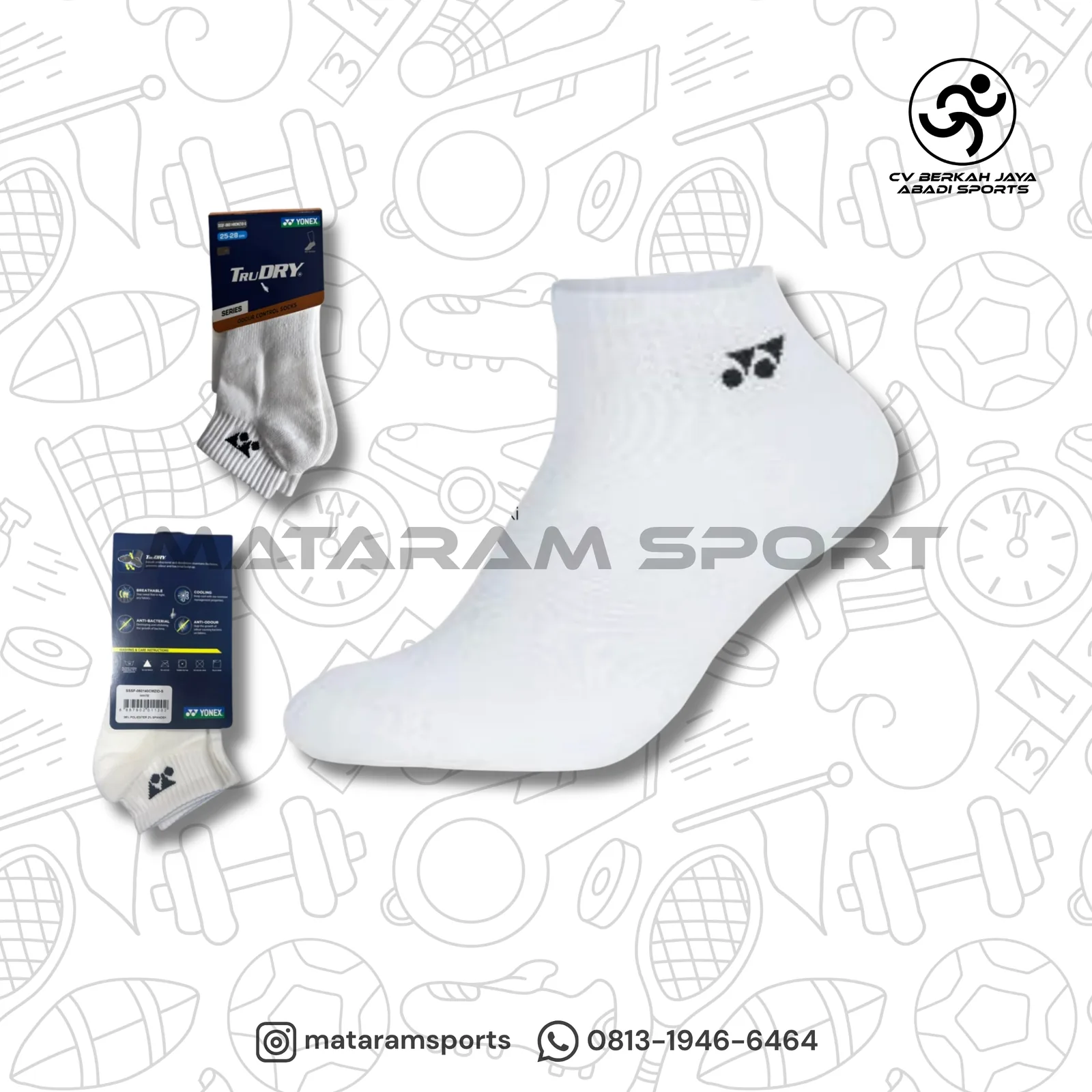 Kaos Kaki Yonex TruDRY Ankle Low CMZID-S 2