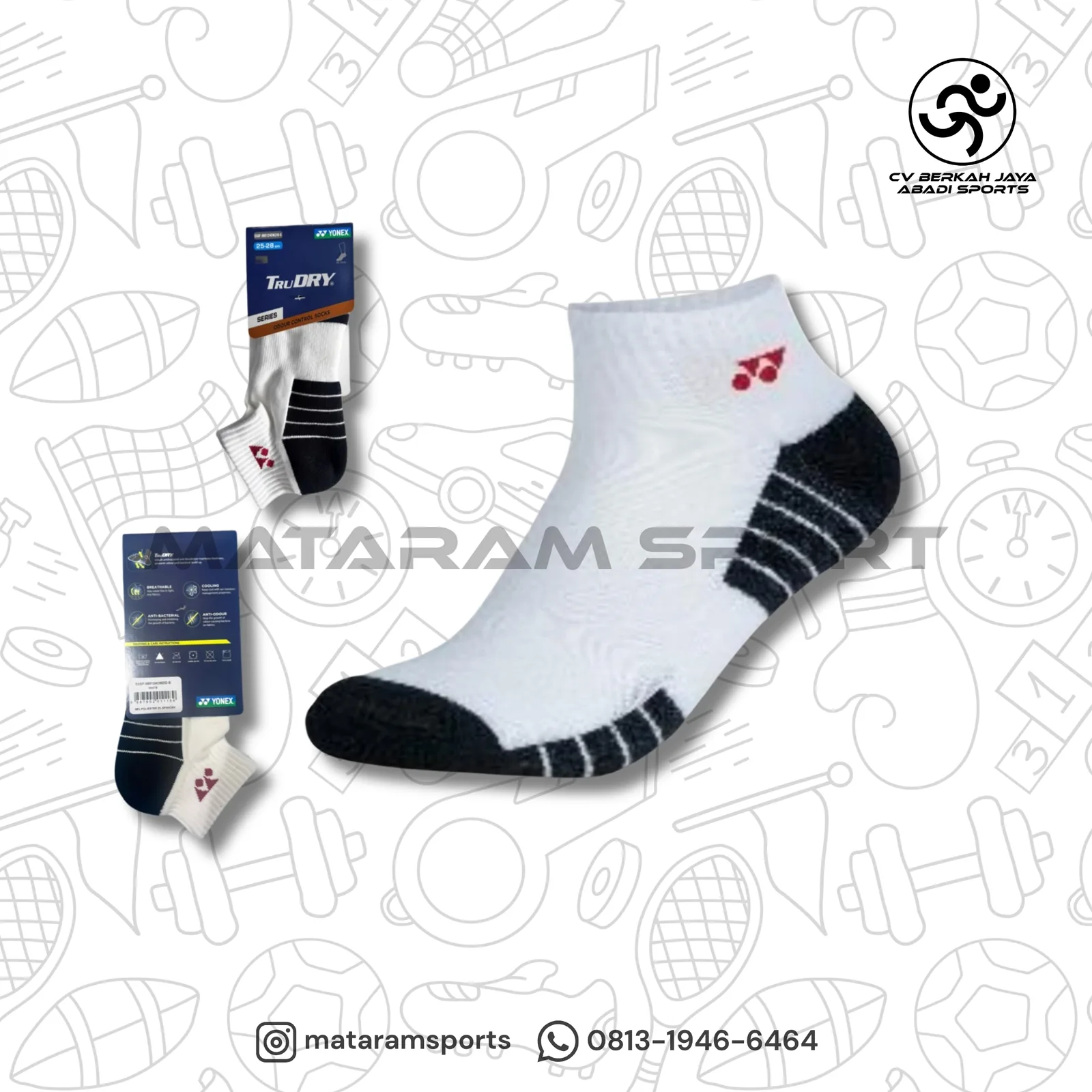 Kaos Kaki Yonex TruDRY Ankle Low CMZID-S 3