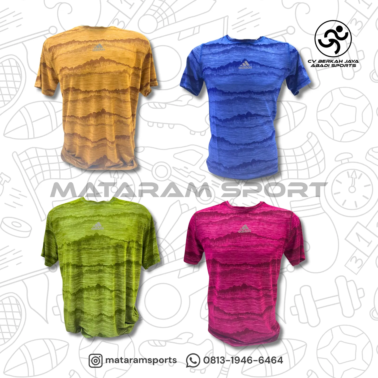 Kaos Olahraga Adidas Motif Logo