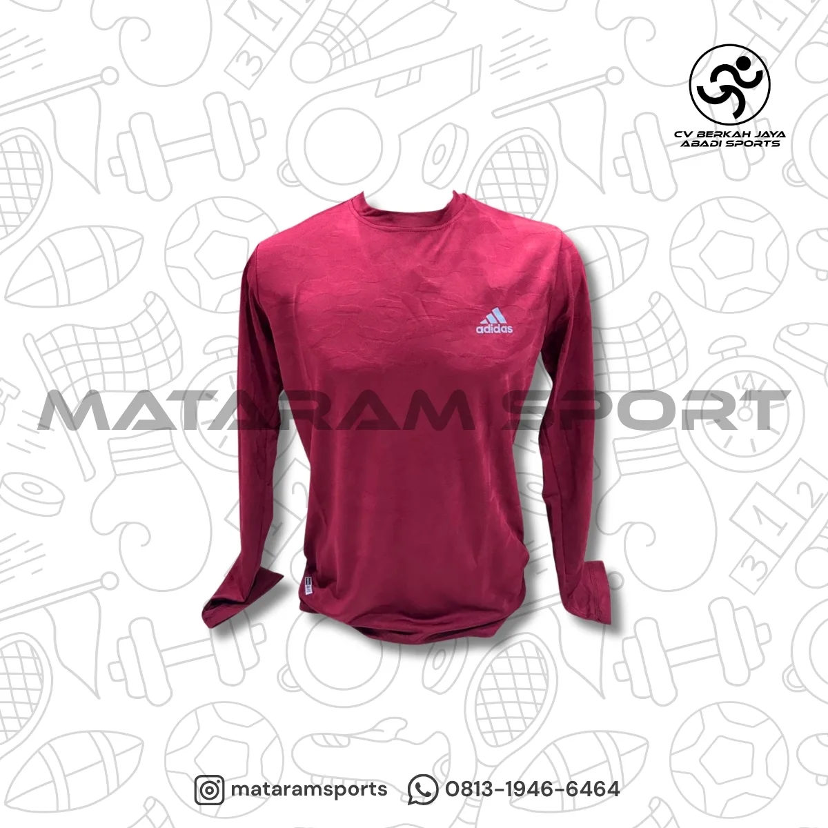Kaos Olahraga Dry Fit Adidas - Panjang 2