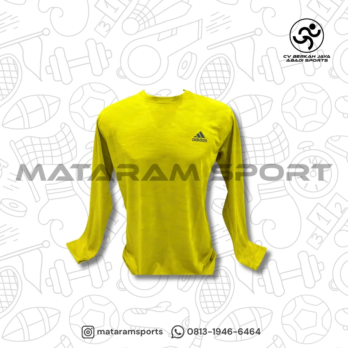 Kaos Olahraga Dry Fit Adidas - Panjang 3