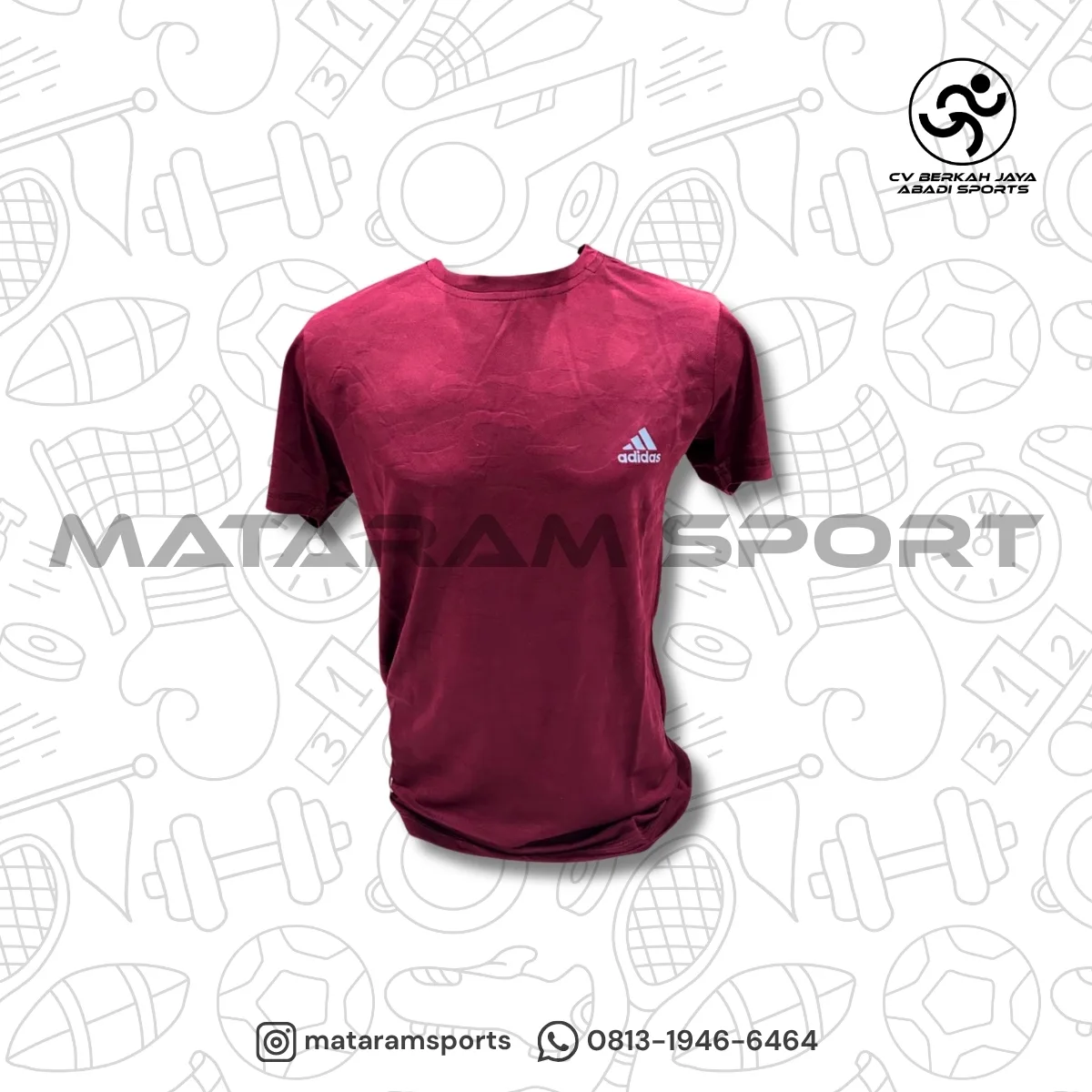 Kaos Olahraga Dry Fit Adidas - Pendek 2