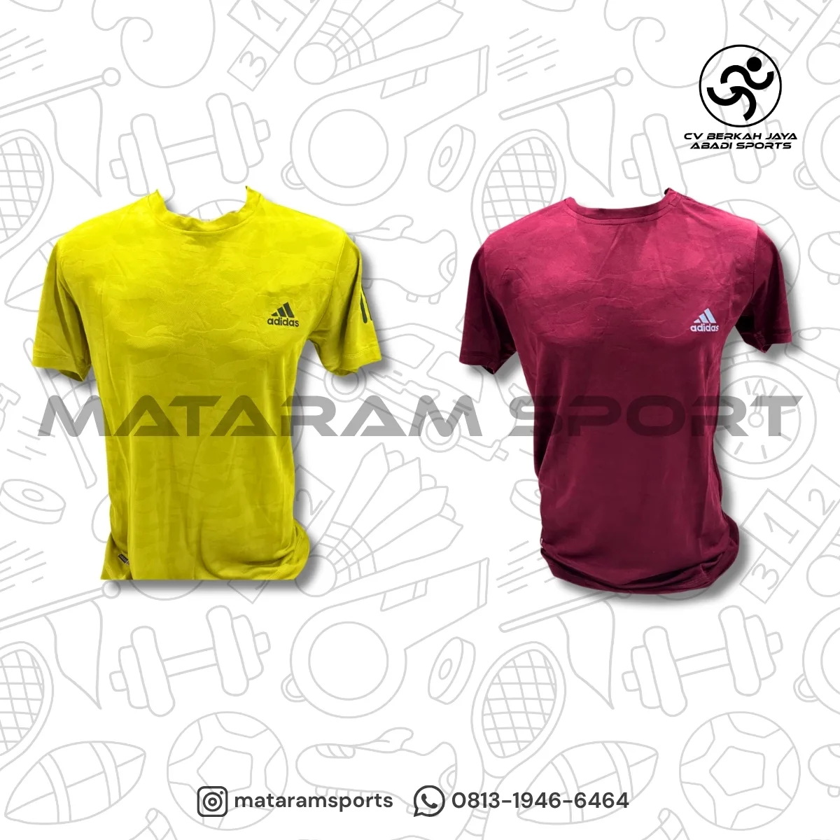 Kaos Olahraga Dry Fit Adidas - Pendek