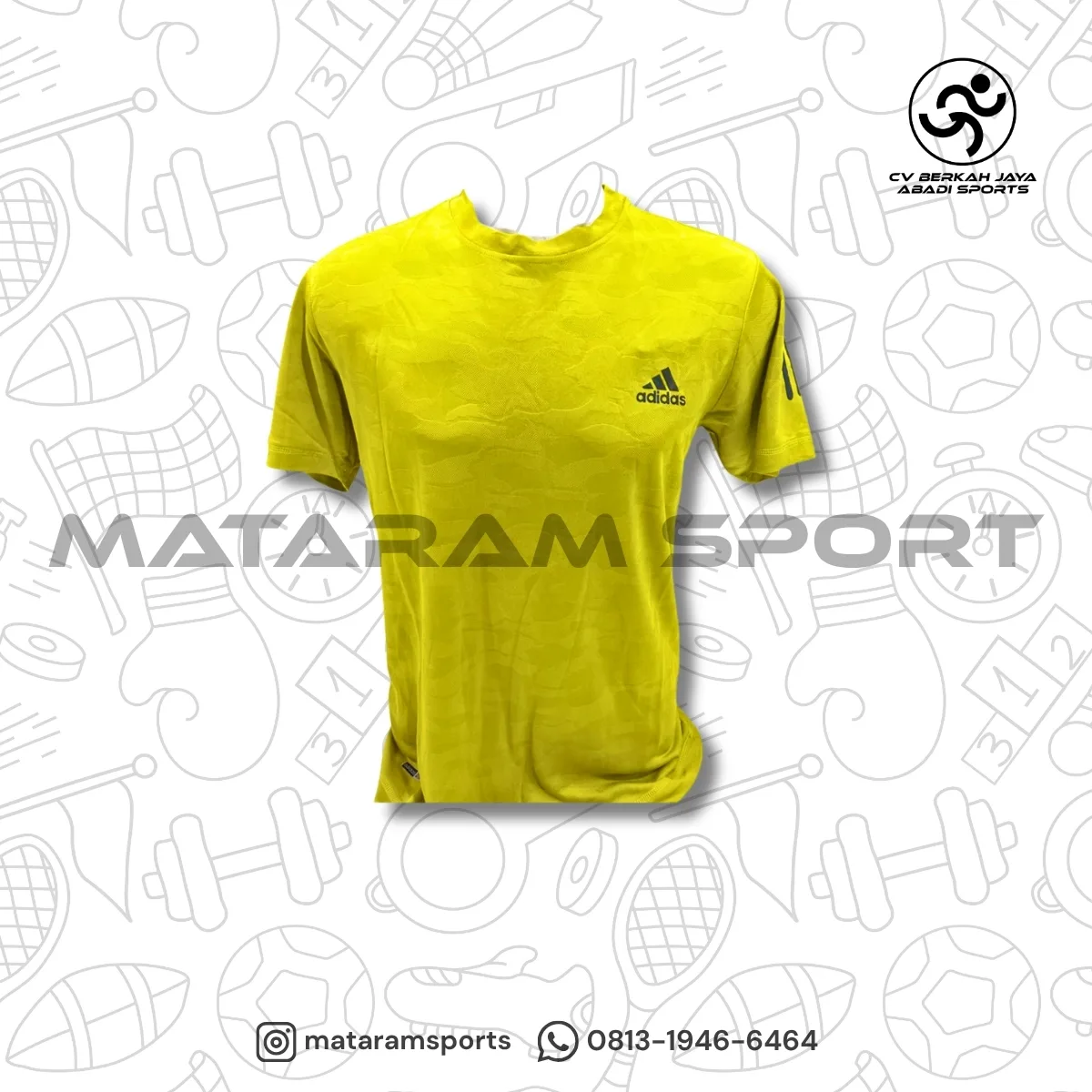 Kaos Olahraga Dry Fit Adidas - Pendek 3