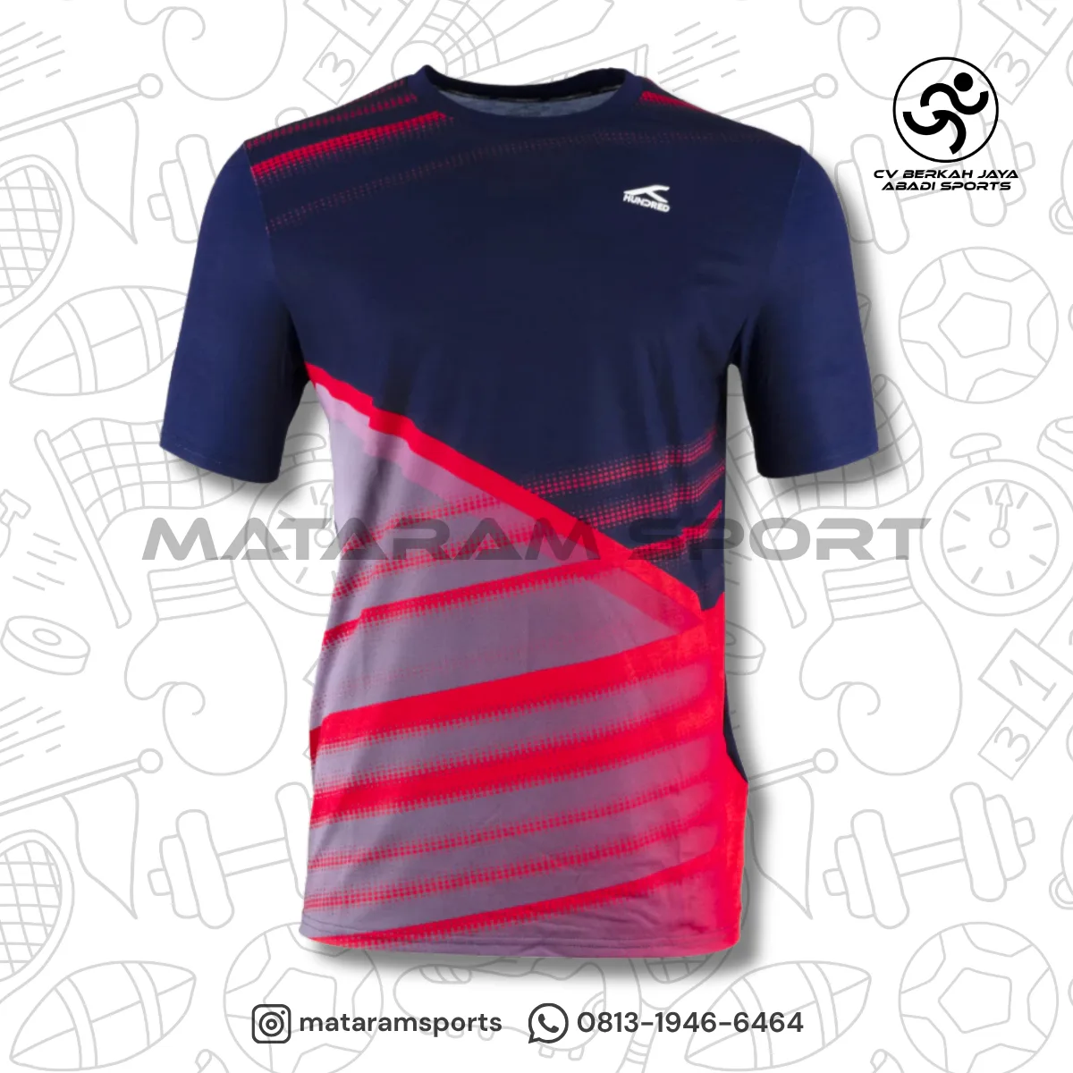 Kaos Olahraga Hundred Badminton T-Shirt HBTS-4M051