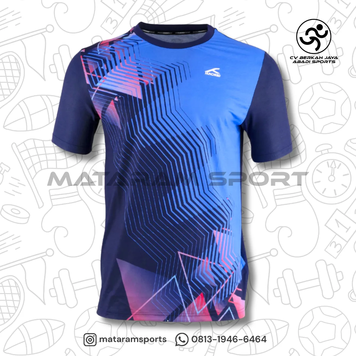 Kaos Olahraga Hundred Badminton T-Shirt HBTS-4M052